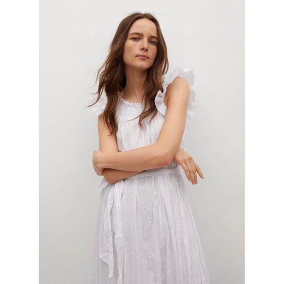Mango Dresses & Skirts - Mango Textured Cotton Dress White Size M